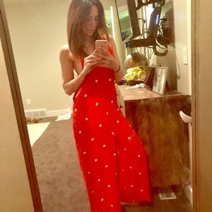 Free People polka dot jumpsuit XS